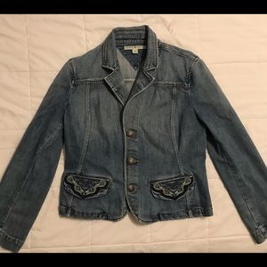 Tommy Hilfiger Y2K Denim Jacket With Embroidery Size Large